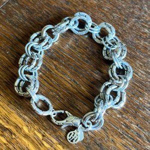 John Hardy Sterling Silver 925 heavy double-link chain bracelet, 8” Unisex